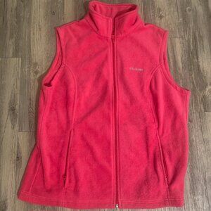 Columbia Hot Pink Fleece Vest Size XL